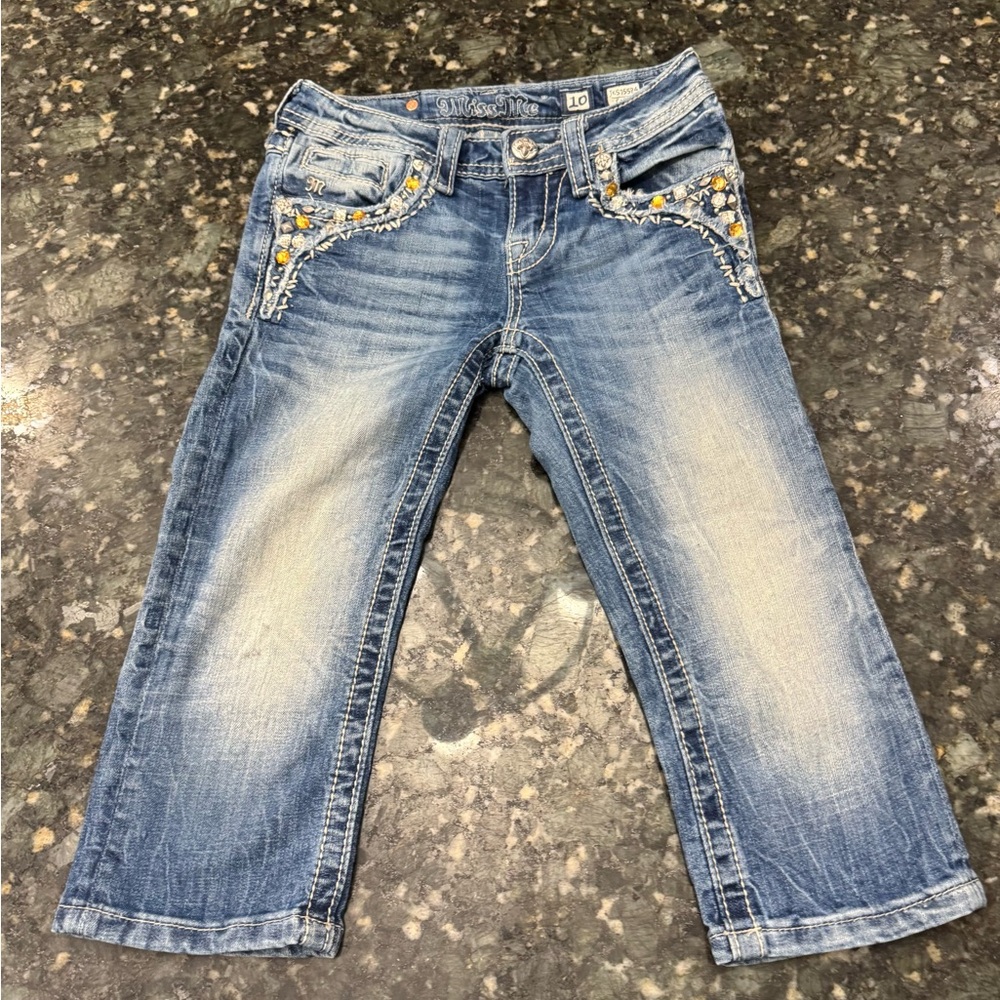 Miss Me Girls Size 10 Denim Capris